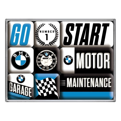 

Zestaw magnesów Bmw Garage Motor na lodówkę 9szt