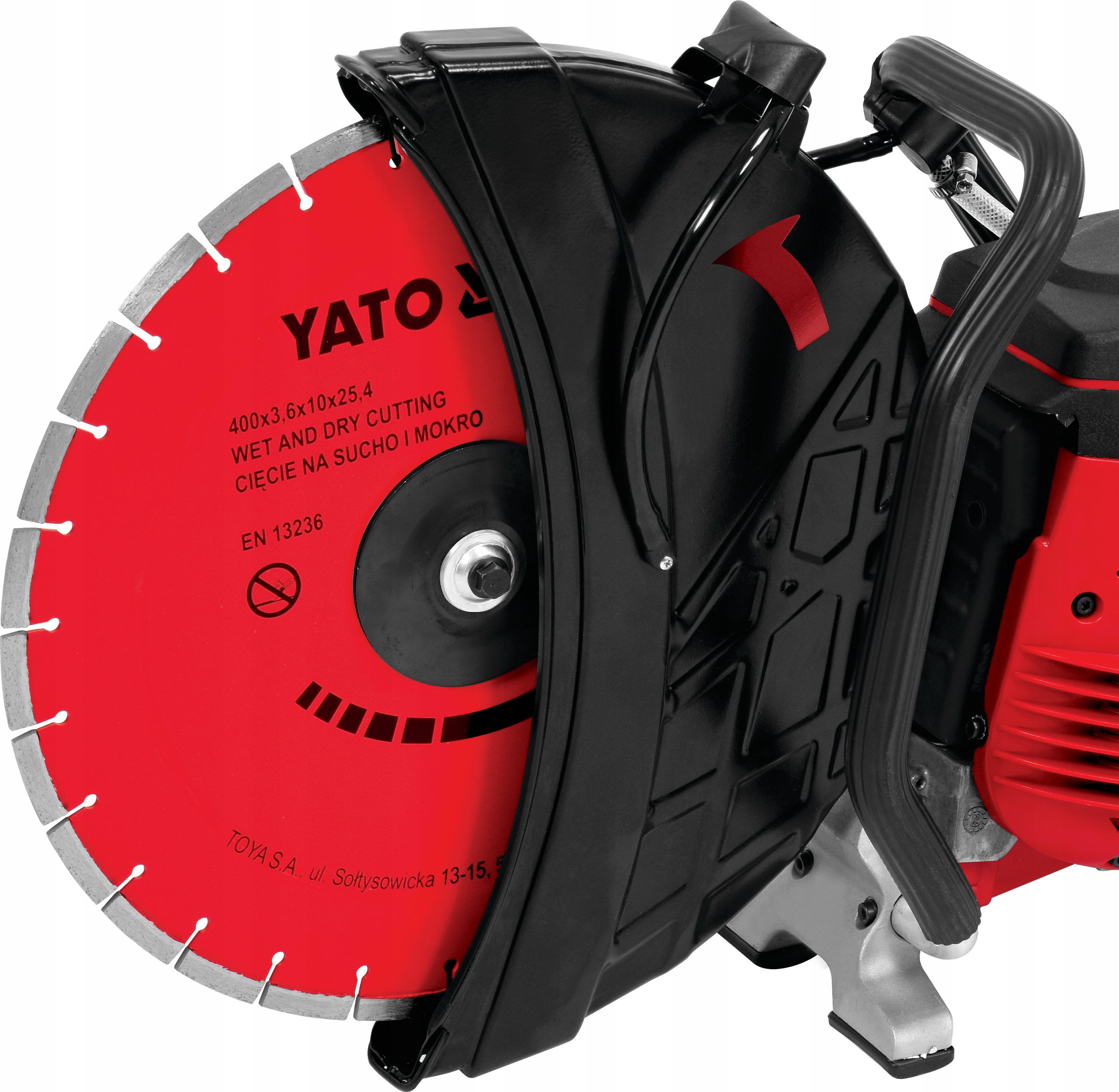 PRZECINARKA SPALINOWA DO BETONU I STALI 400mm YATO Przeznaczenie do betonu do metalu