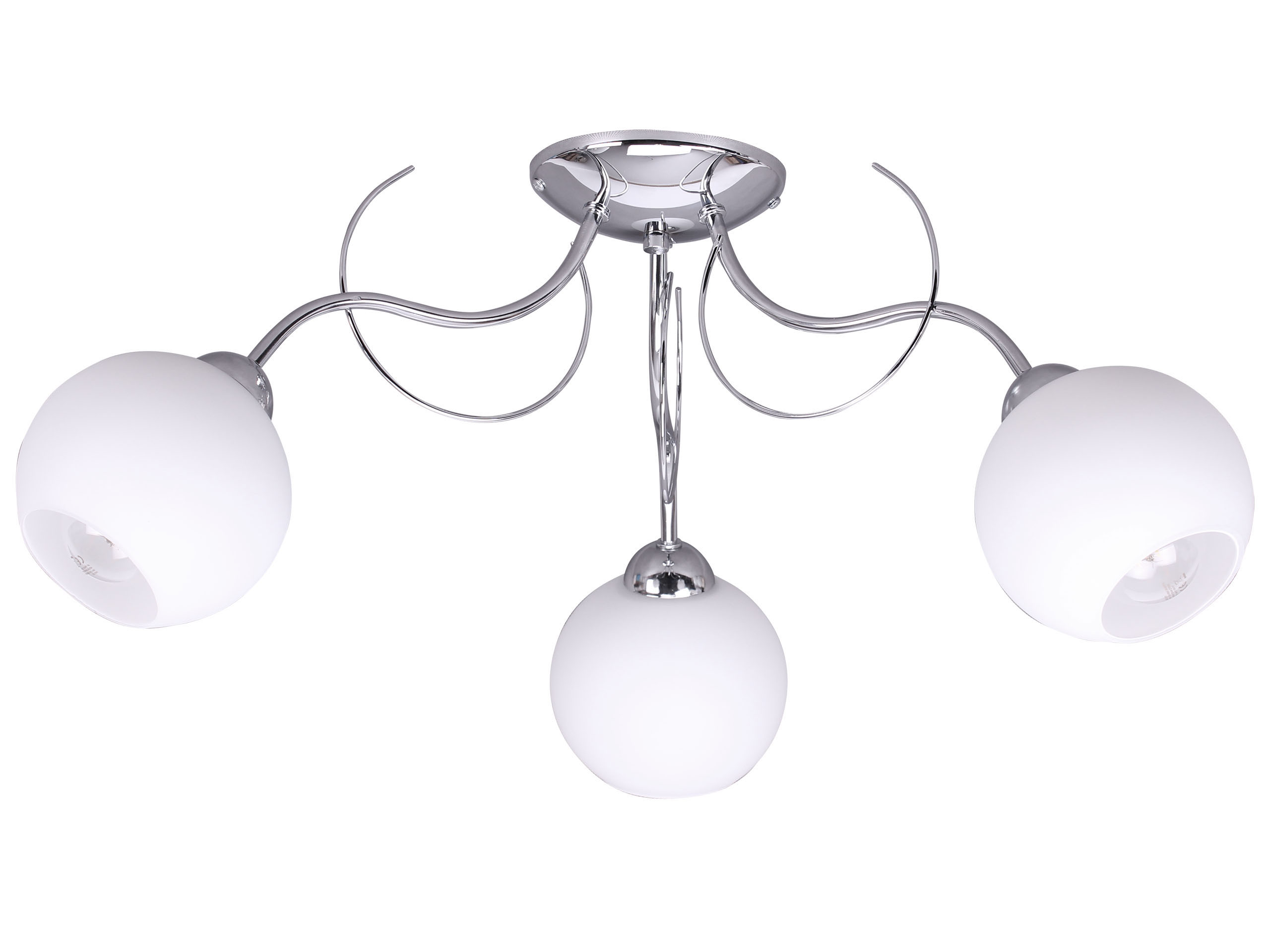 Závěsné Stropní Svítidlo S Trojitým Lustrem A Led Skleněnými Stínítky