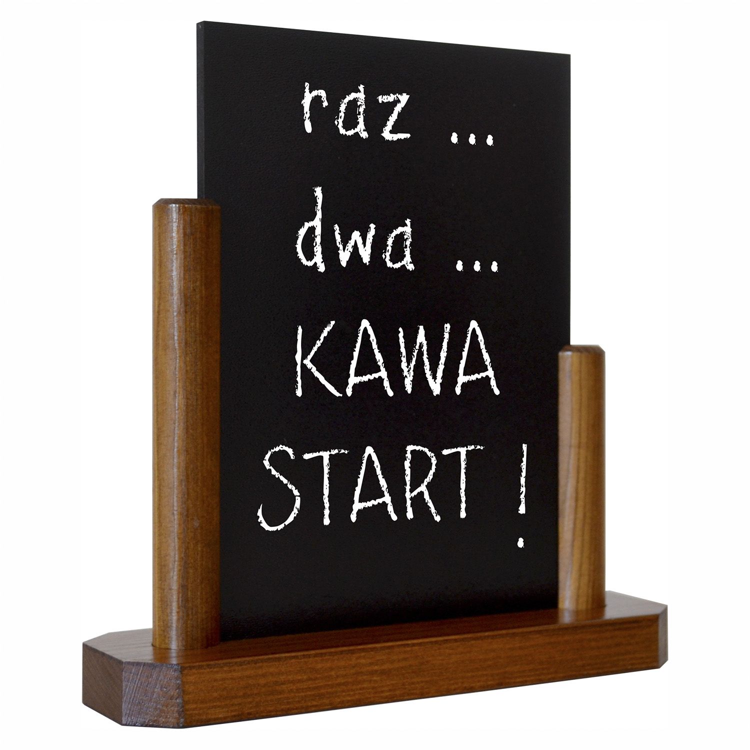 Tabliczka kredowa stolikowa A5 - ciemne drewno Waga produktu z opakowaniem jednostkowym 0.3 kg