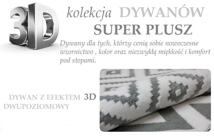 DYWAN PLUSZ 3D 80X150 MIĘKKI PLUSZOWY MIKROFIBRA Marka ELSIMONE DYWANY