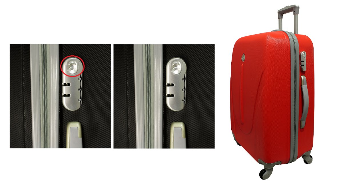 SZYFR ZAMEK DO WALIZKI CZĘŚĆ KÓŁKA TORBA CZĘŚCI Wysokość 3 cm