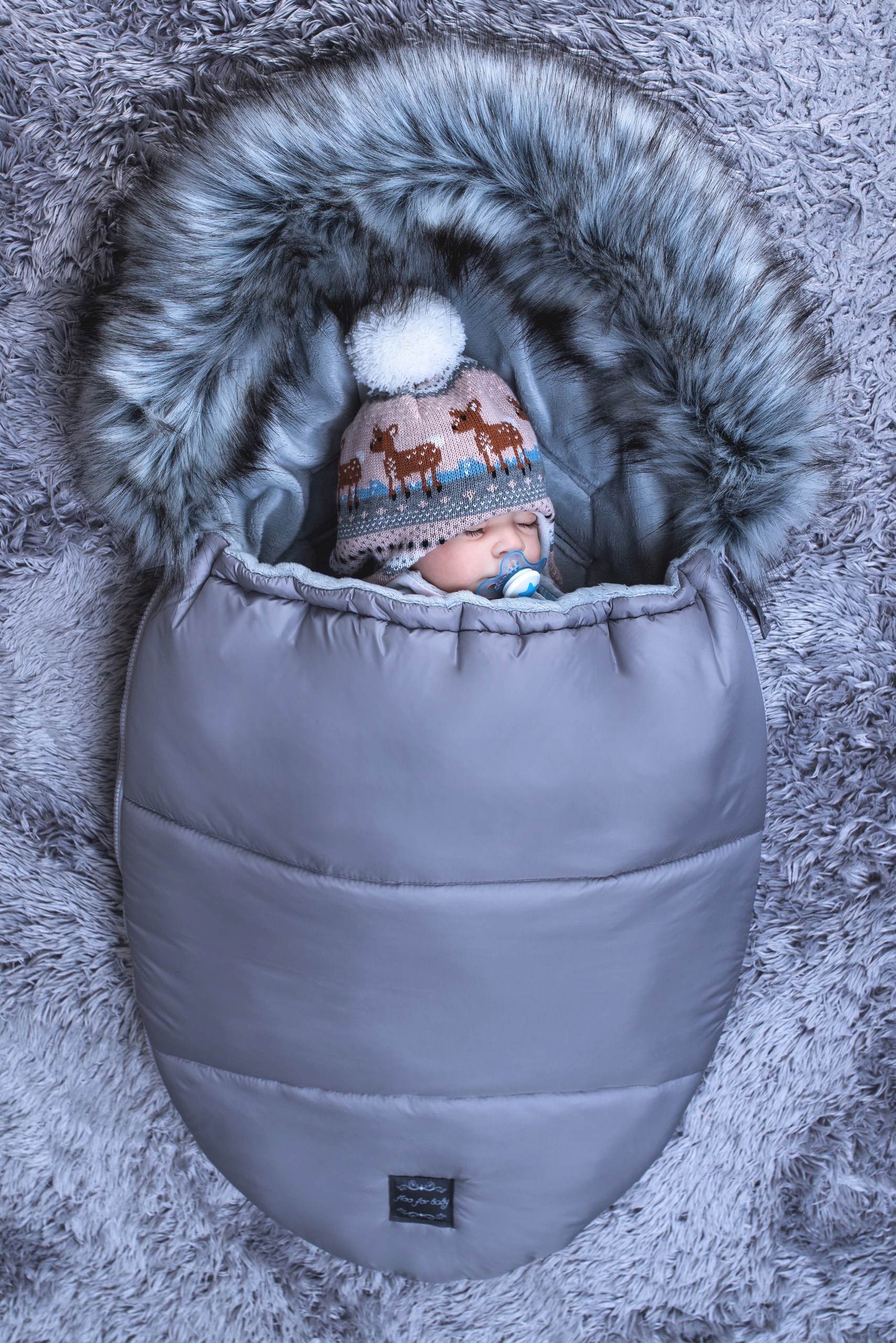 ŚPIWOREK PLUS MUFKI FLOO FOR BABY JAKOŚĆ FUTERKO Szerokość produktu 50 cm