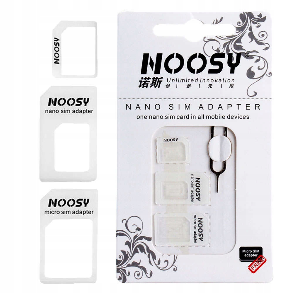 Adaptery Noosy Adapter Karta Sim Microsim Nanosim 7580276509 Sklep Internetowy Agd Rtv Telefony Laptopy Allegro Pl