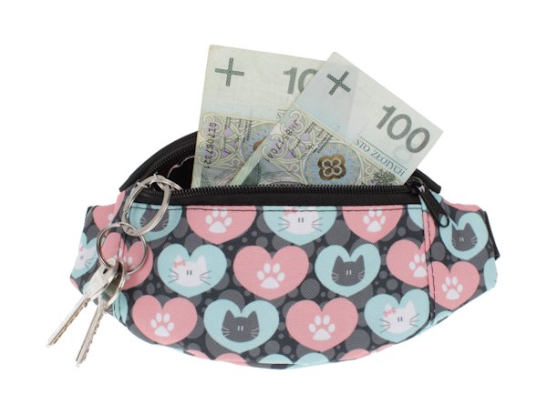 Saszetka na pas nerka dla dziecka serduszka kotki Marka Pariso