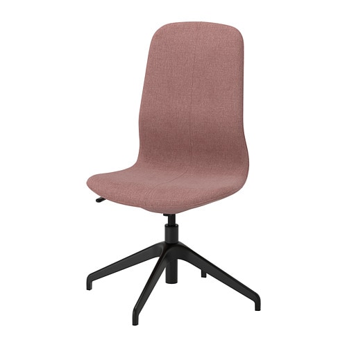 IKEA otočná stolička LANGFJALL rose/čierna stolička
