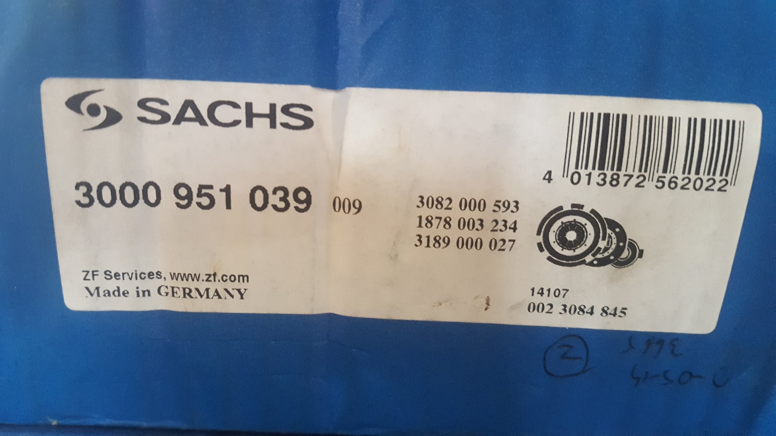 Spojka Sada. Mitsubishi Colt 1.3/1.5 04 Sachs Spojka/clutc 3000 951 039