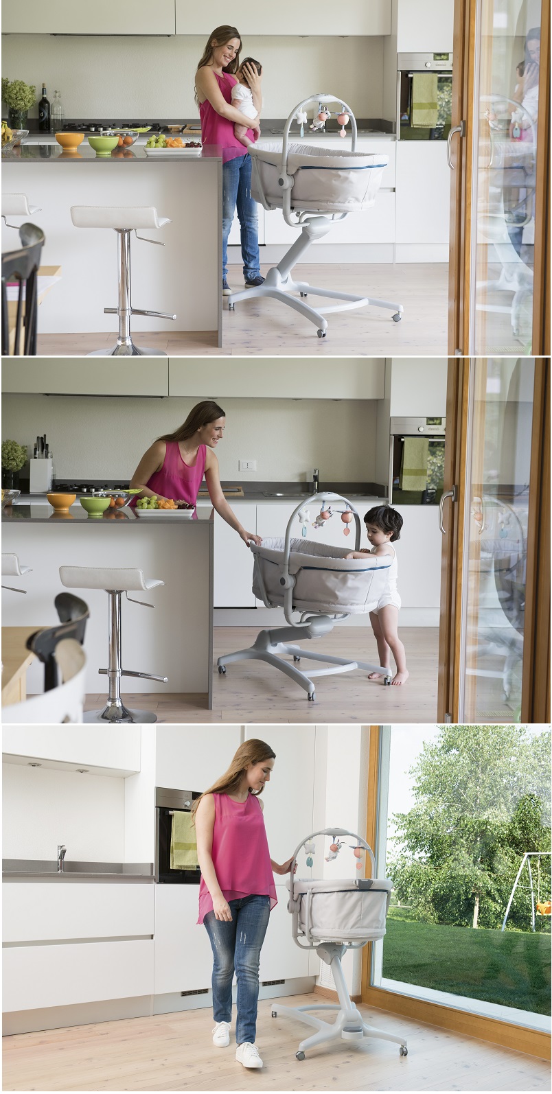 CHICCO BABY HUG 4w1 Łóżeczko, leżaczek, krzesełko Waga dziecka 0 - 9 kg