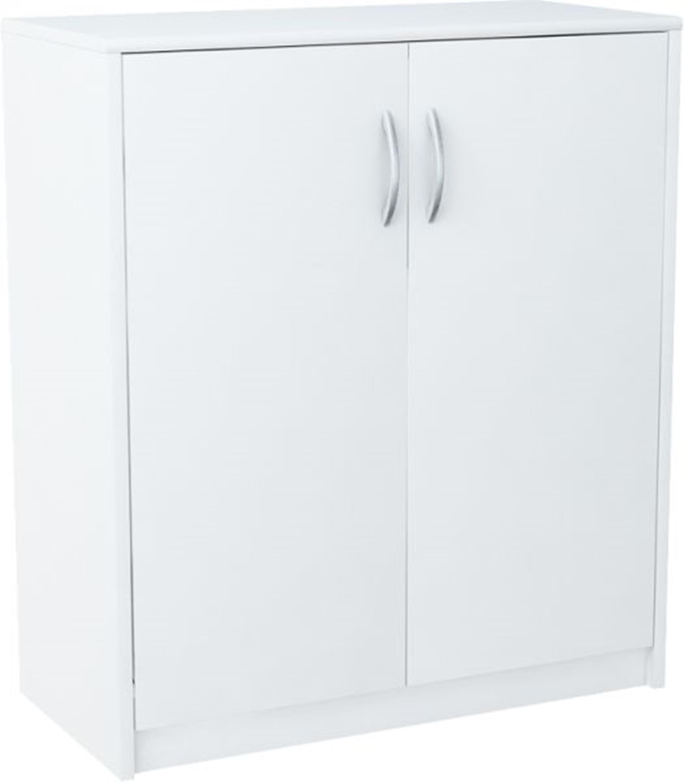 

Komoda szafka 2D Biała dwudrzwiowa regał z półką