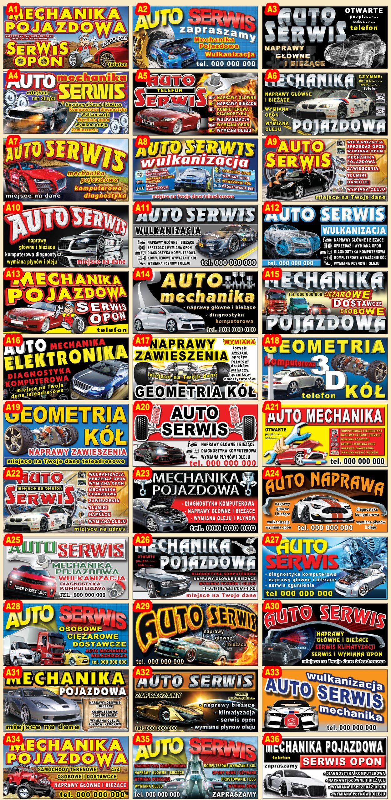 BANER REKLAMOWY UBEZPIECZENIA ŻYCIE ROLNE AUTO Rodzaj drukowany pod wymiar