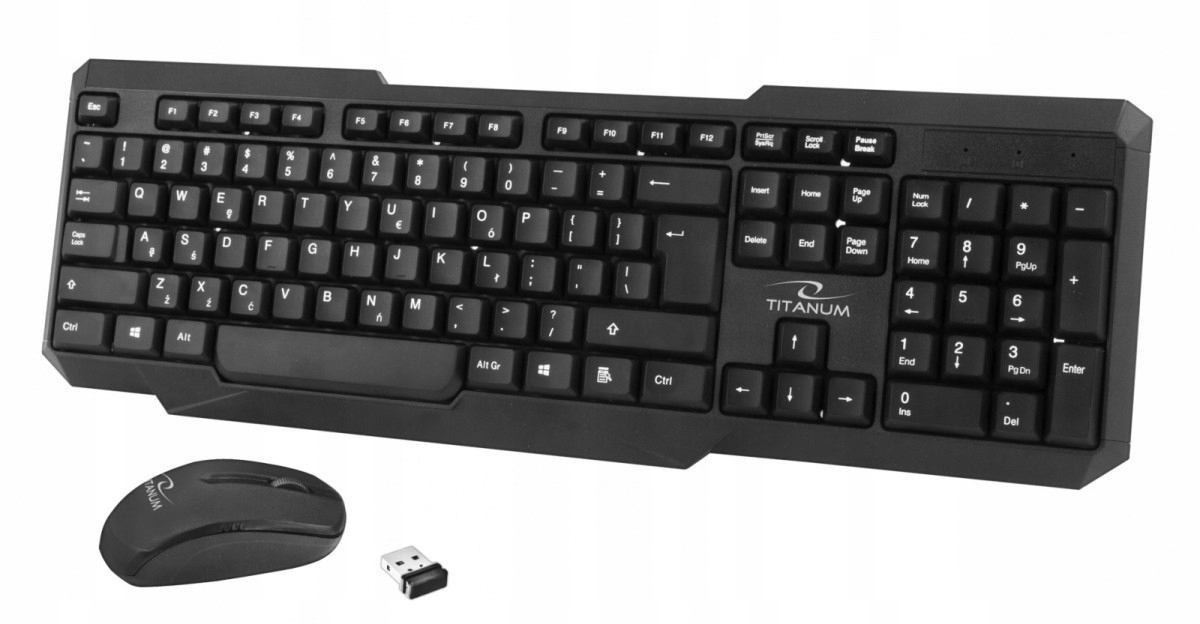 

Titanum Zestaw Bezprzewodowy TK108 Klawiatura Mysz