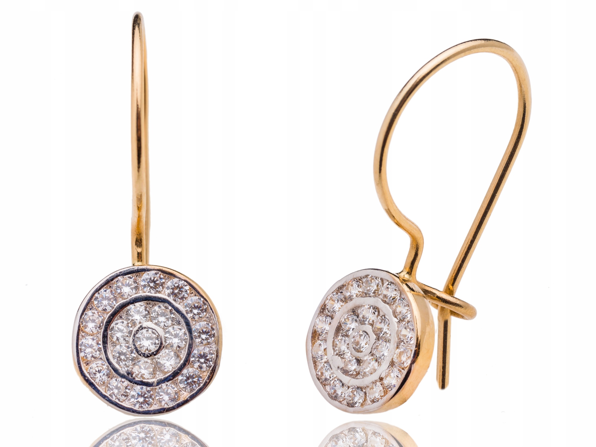 Zlaté Dámské Náušnice Se Zirkony Svatba Zlato 585