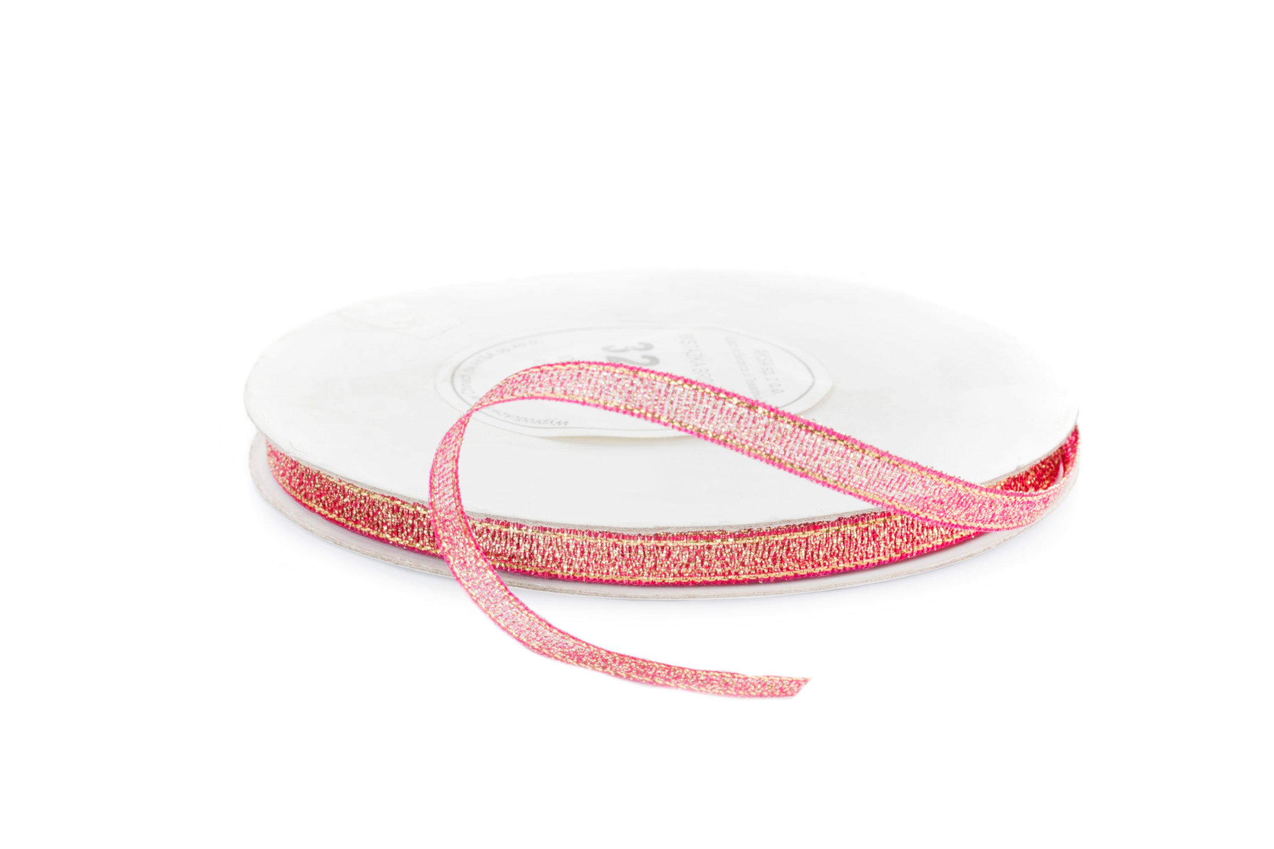 

Tasiemka Brokatowa Purpurowa Wstążka 12mm 032