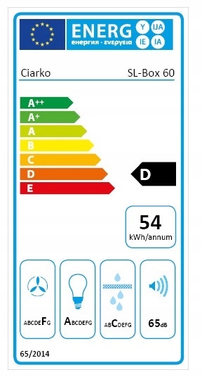 OKAP CIARKO SL-BOX 60cm WH BIAŁY LED gfg2 Model SL-BOX WH