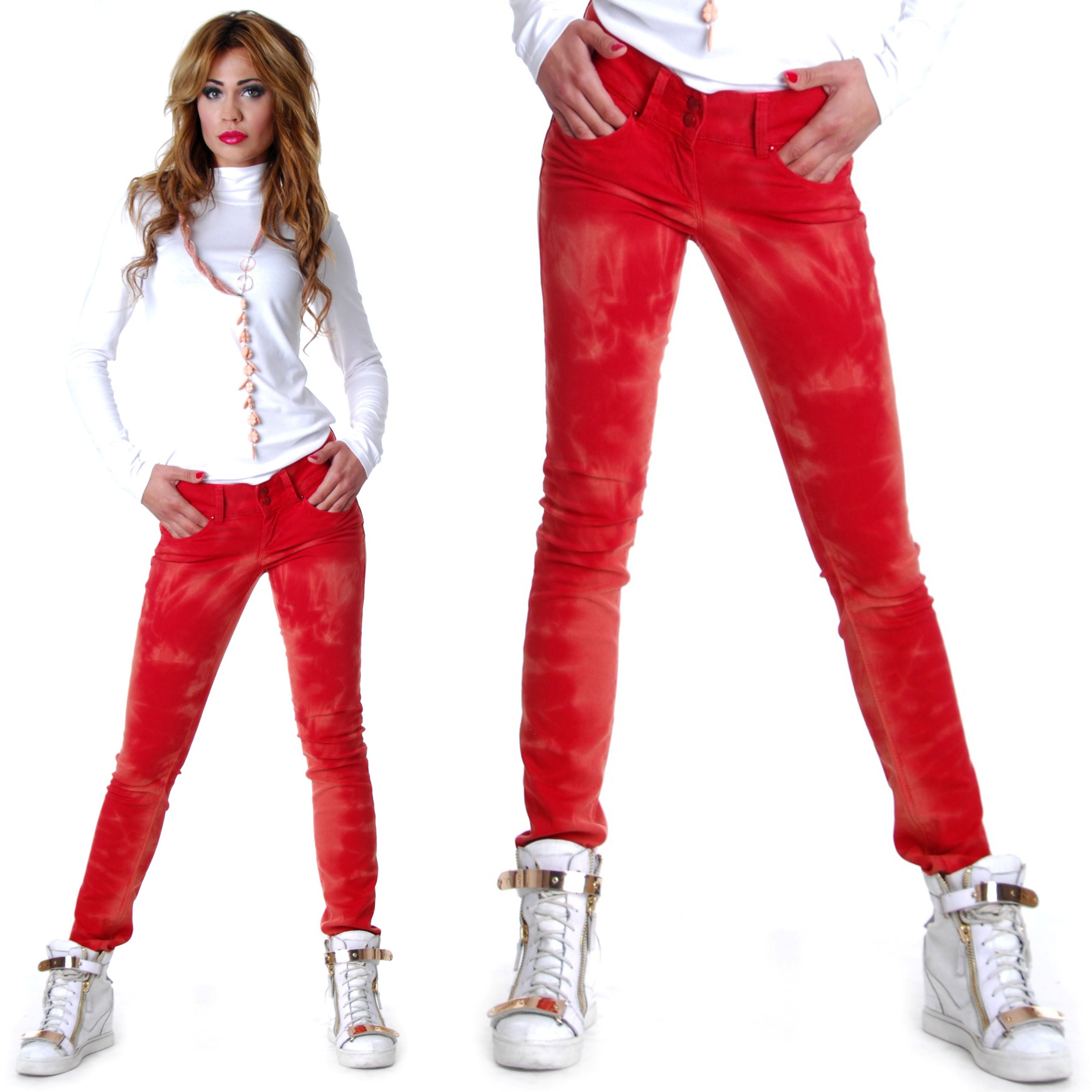 

Markowe Spodnie Only Rurki Dekatyzowane P318 S/36