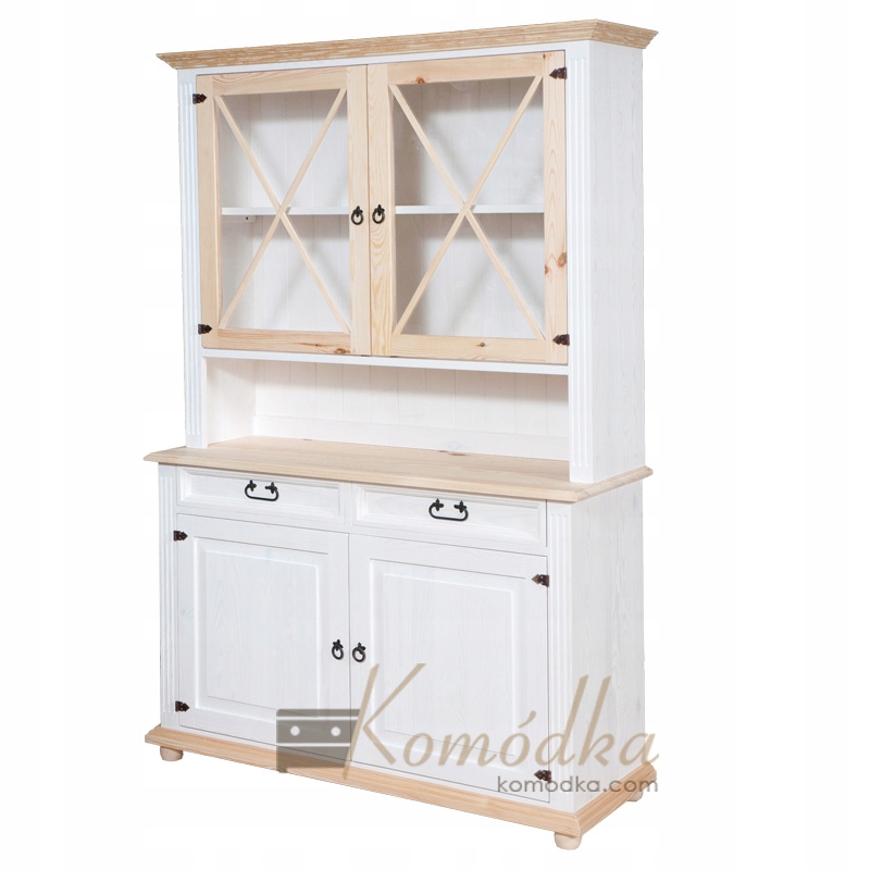 Kredens drewniany biały woskowany rustykalny KR2HX Marka inna