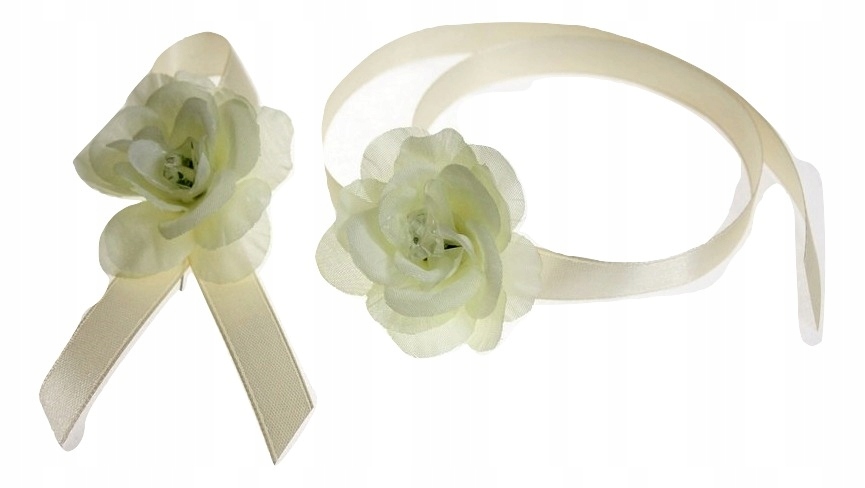 

Kotylion róża przypinka Kremowy studniówka Bal