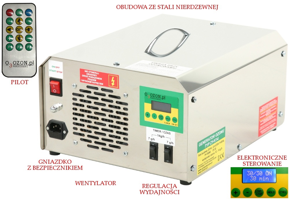 OZONATOR POLSKI GENERATOR OZONU 9 9 g h Producent code ZY K10E