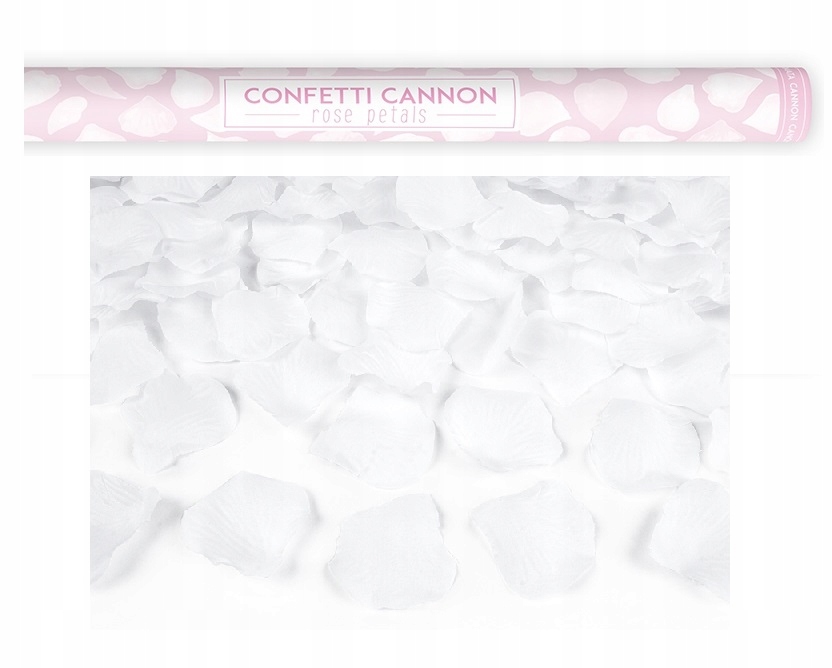 Strzelająca tuba motylki na ŚLUB WESELE 7wz. 80cm Marka Party Deco