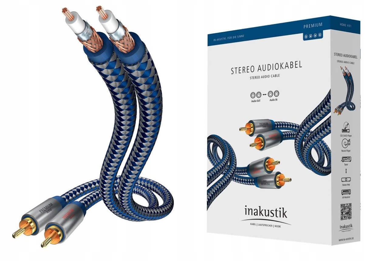 Inakustik 00404015 1.5 m 2 x Rca 2 x Rca Blue audio