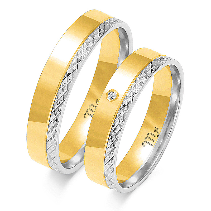Zlaté prsteny Diament Premium Model OE-199ZB
