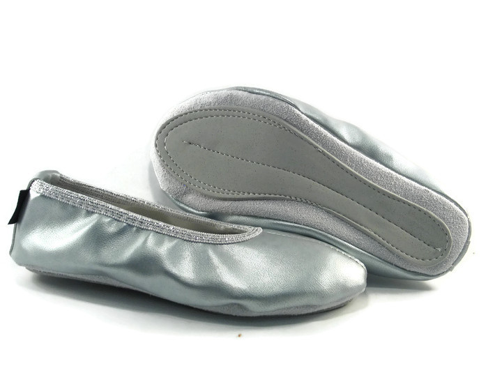 BALETKI srebrne: 25 podeszwa skóra naturalna Marka inna