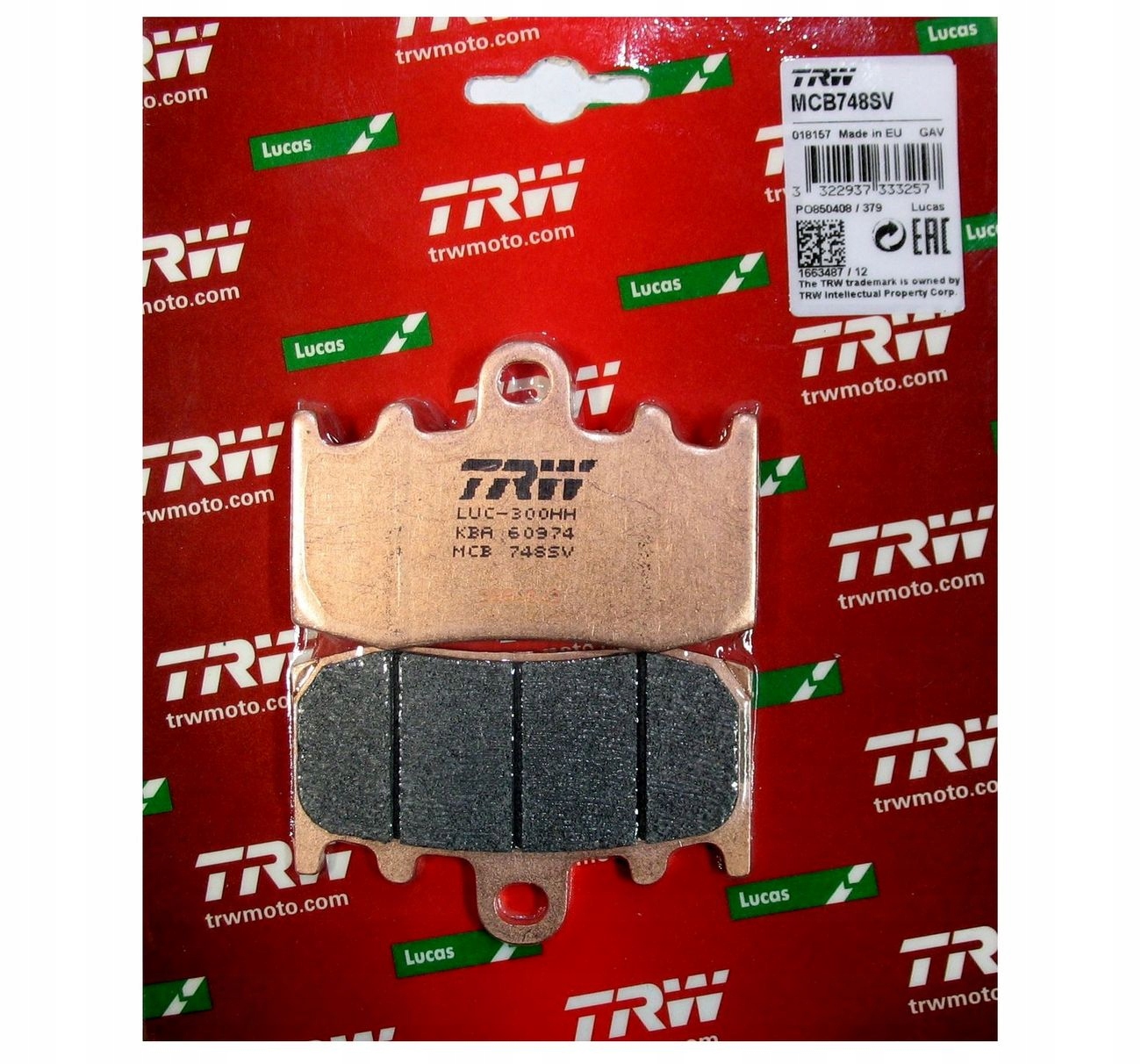 Тормозные колодки TRW LUCAS MCB748SV BMW R 1200 RT