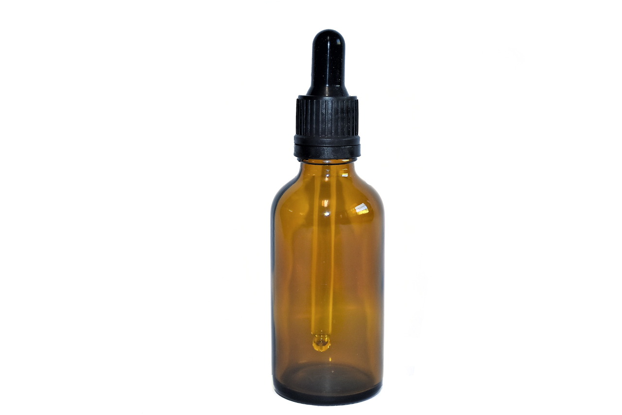 

Butelka szklana 50 ml x 1 szt z pipetą czarną