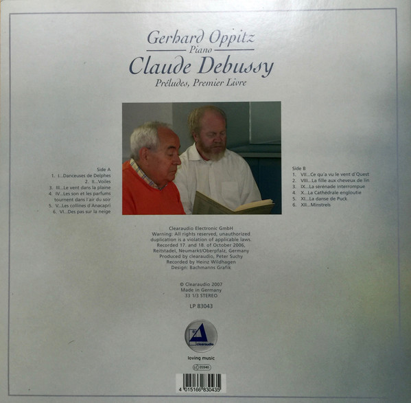 LP Gerhard Oppitz - Plays Claude Debussy, HQ180G EAN (GTIN) 4015166830435