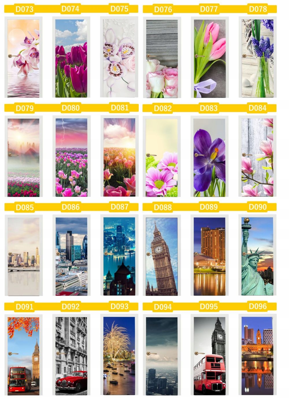 FOTOTAPETA NAKLEJKA samoprzylepna na drzwi laminowana Długość naklejki 200 cm