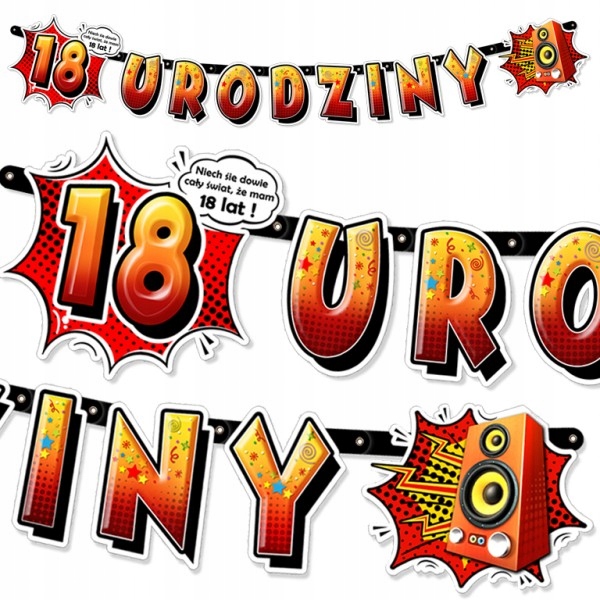

18 Urodziny baner 110 cm