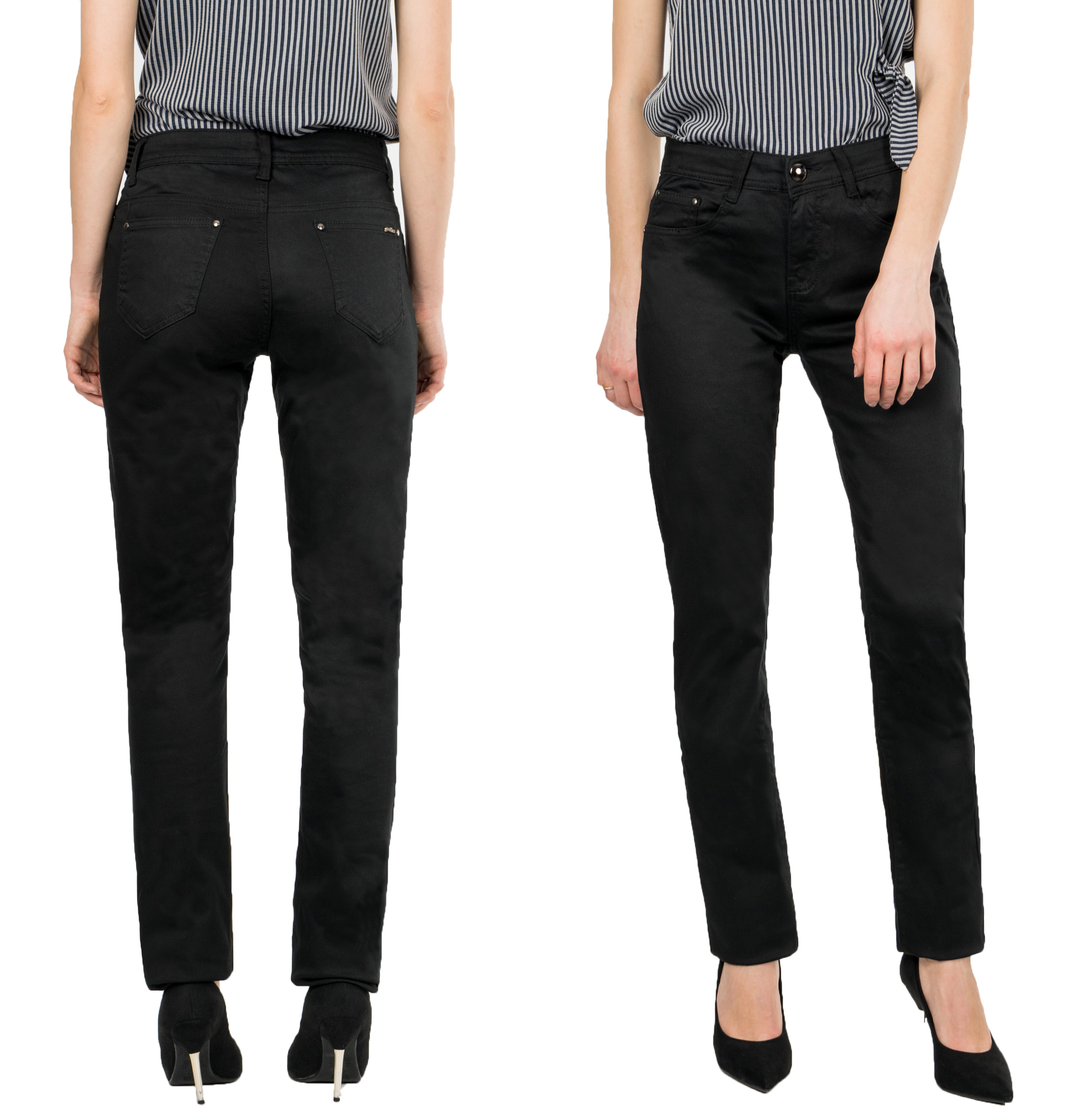 

Klasyczne Czarne Jeansy Damskie Spodnie 069 90 cm