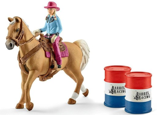 Schleich Kowbojka W Wyścigu Przez Beczki 41417