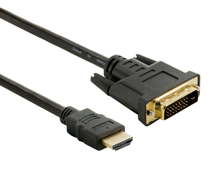 

Kabel adapter Hdmi DVI-D(24+1) 1,8m czarny Dual