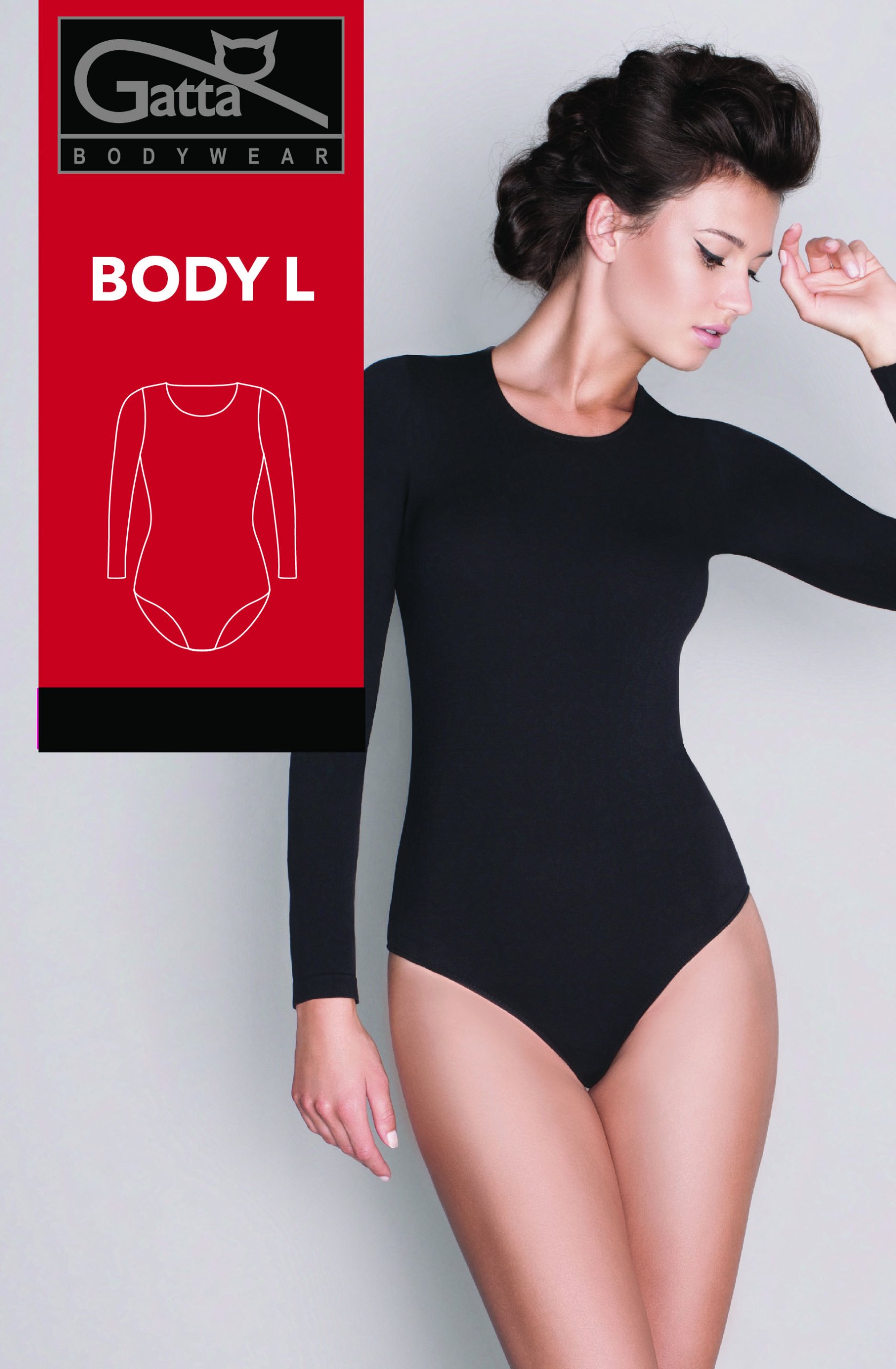 

Gatta bezszwowe Body długi rękaw # XL 46 - 48