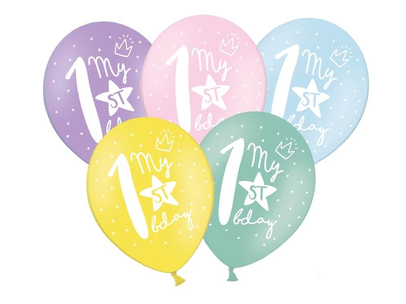 

Balon balony My 1 st bday 1 urodziny impreza 5 szt