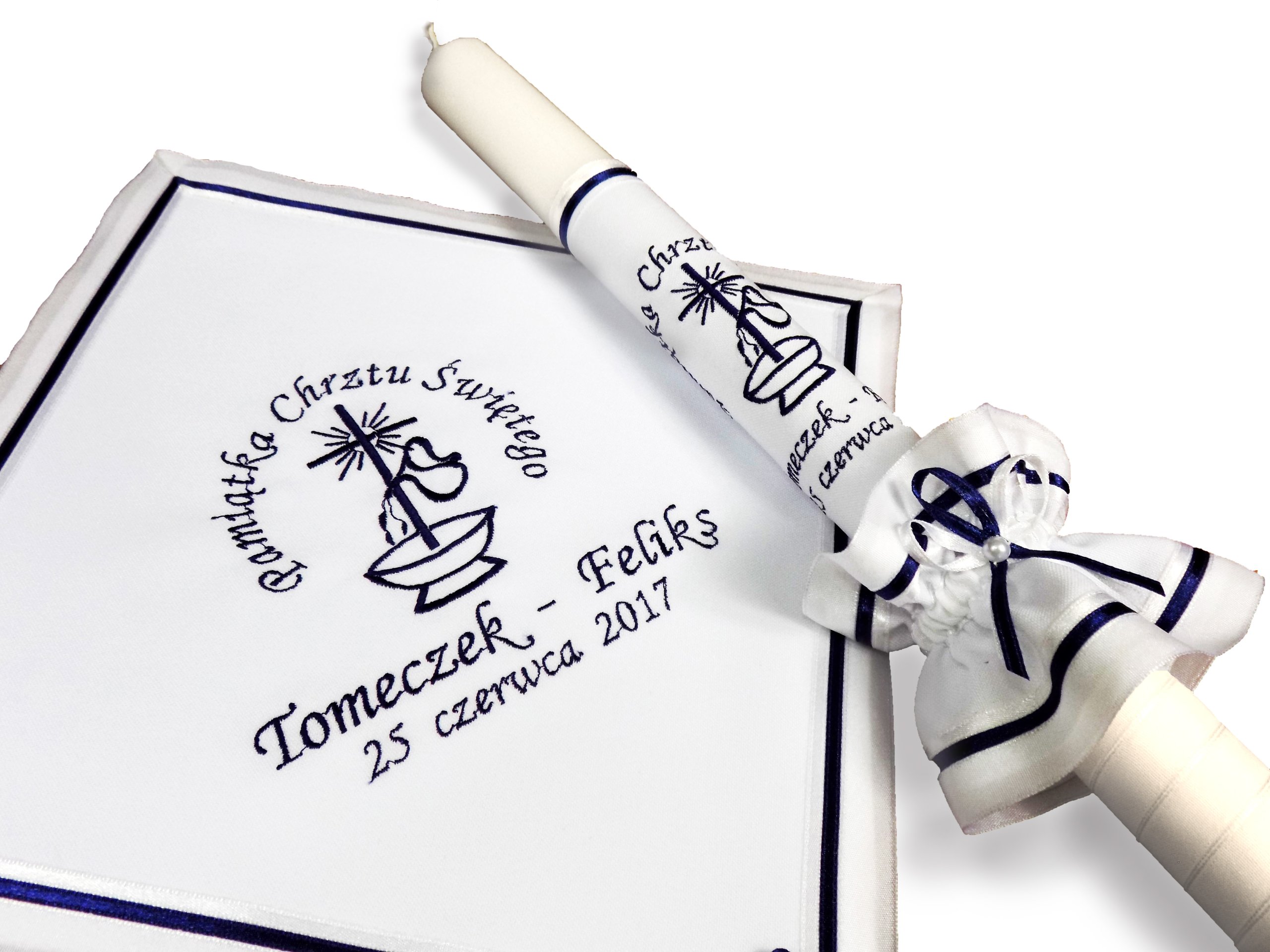 ДЛЯ КРЕЩЕНИЯ СВЕЧА И БЕЛАЯ SZATKA С ВЫШИВКОЙ !!!!!