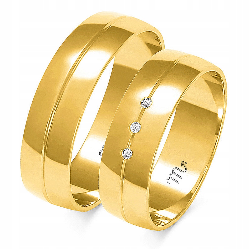 Zlaté Elegantní Prsteny 6 mm Zirkon id A-219