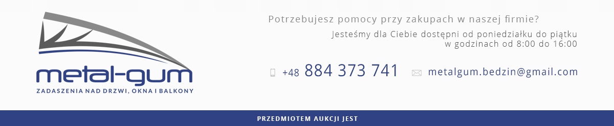 DASZEK NAD DRZWI ZADASZENIE 150 x 80 POLIWĘGLAN Szerokość produktu 80 cm