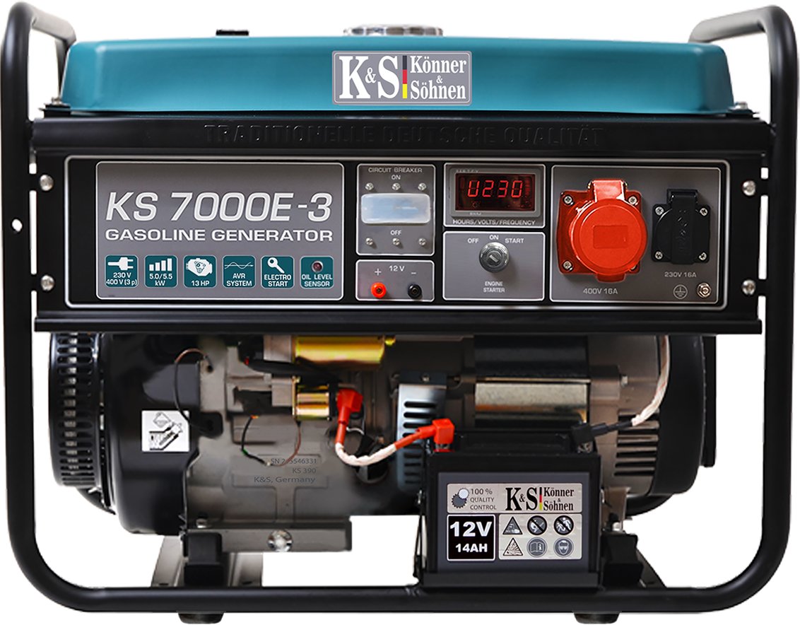 Třífázový generátor Ks 7000E-3 – 5500 W – Könner & Söhnen