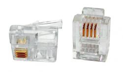 

Wtyk wtyczki wtyki RJ11 6p4c złocone 100szt (0225)