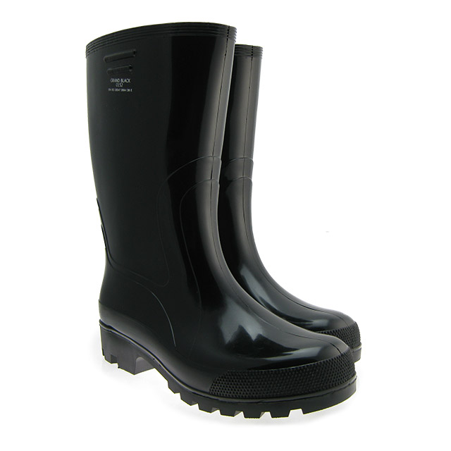 Kalosze Grand Czarne w mokre deszczowe dni Gumiaki Marka inna