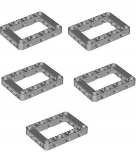 Lego Technic 64179 рамка 5x7 серая