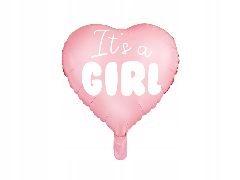 

Balon foliowy Serce - It's a girl, 45cm, jasny róż