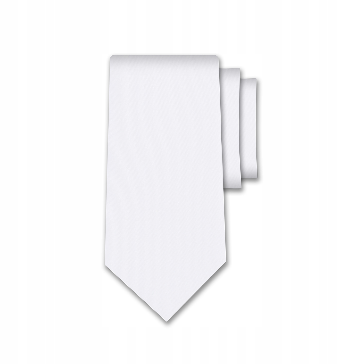 

Biały Krawat Gładki Śledz Jednolity Wąski Slim