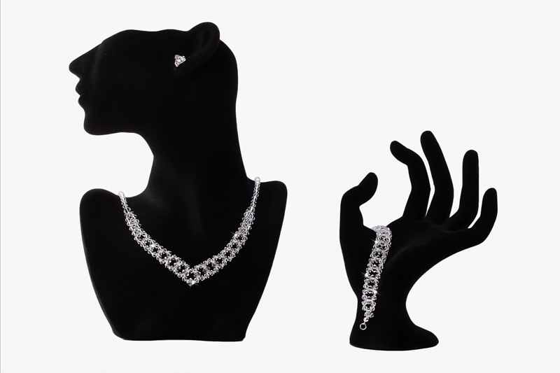 

komplet biżuterii Swarovski el. Srebro kryształy