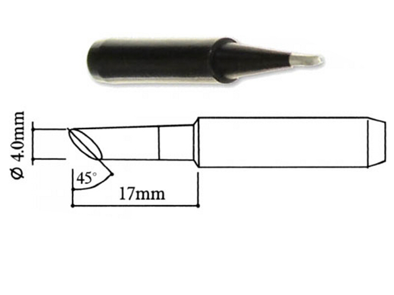 

Grot do stacji Pt Wep T-4CF 4mm ścięty Black Hq