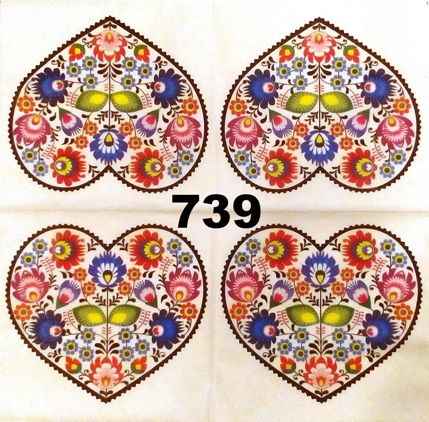 Serwetki do decoupage-2szt -LUDOWE- NR 739