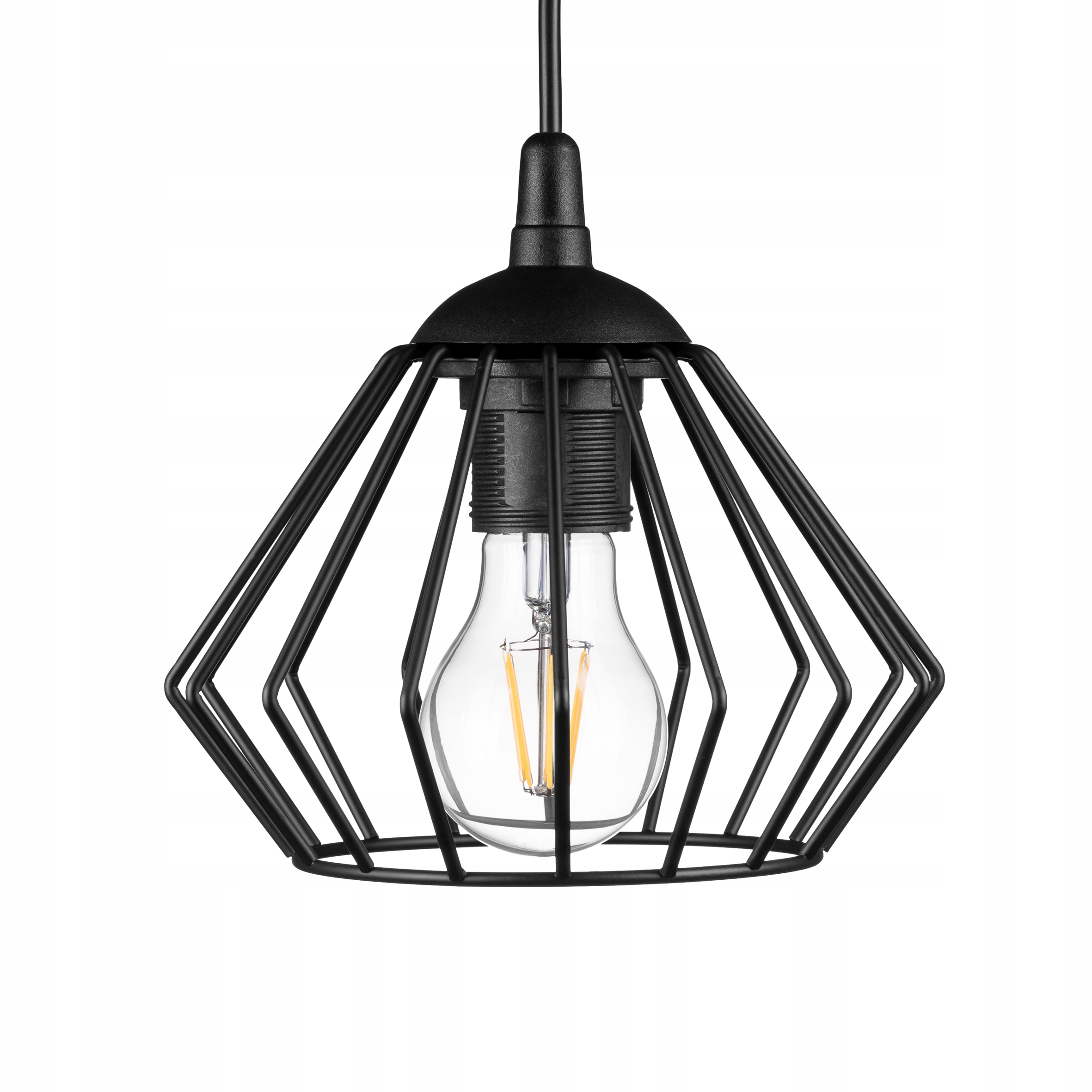 Lampa wisząca sufitowa dzwone LOFT druciana czarna 7636304525 - Allegro.pl