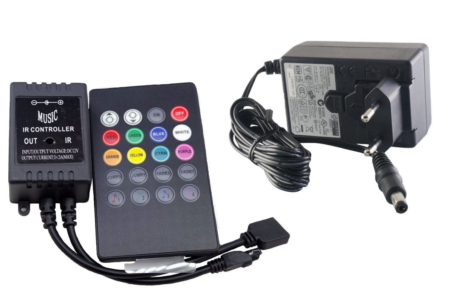 ZESTAW taśma LED 300 RGB 5050 MUZYCZNY DISCO 2.5m Marka LED Solar System